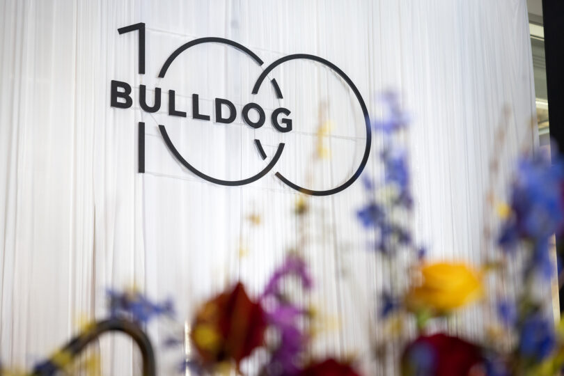 Bulldog 100 sign