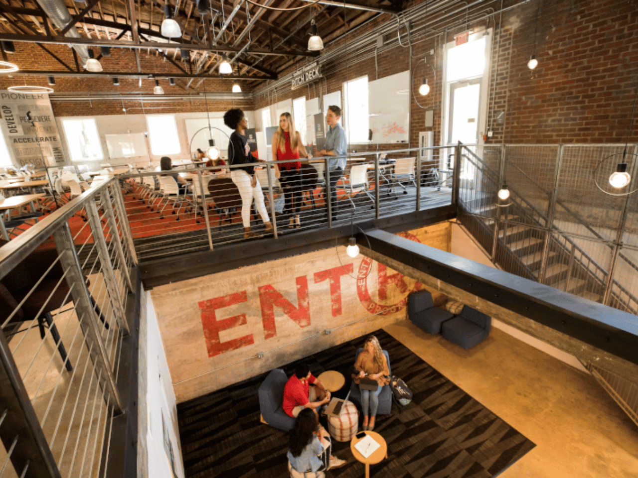 Interior of the Innovation District building at UGA.