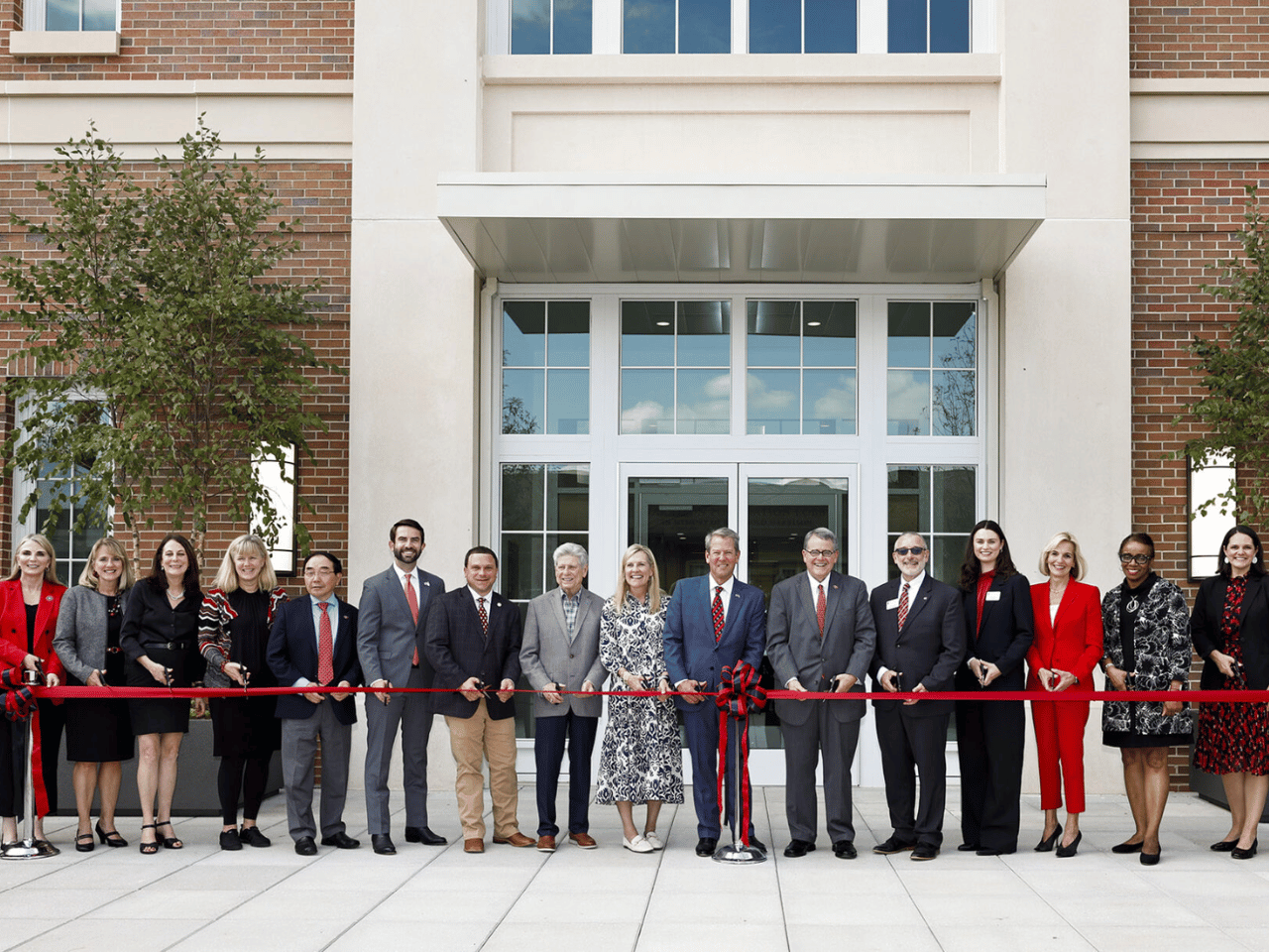 Picture of the ribbon cutting ceremony at the Poultry Science Building at UGA.