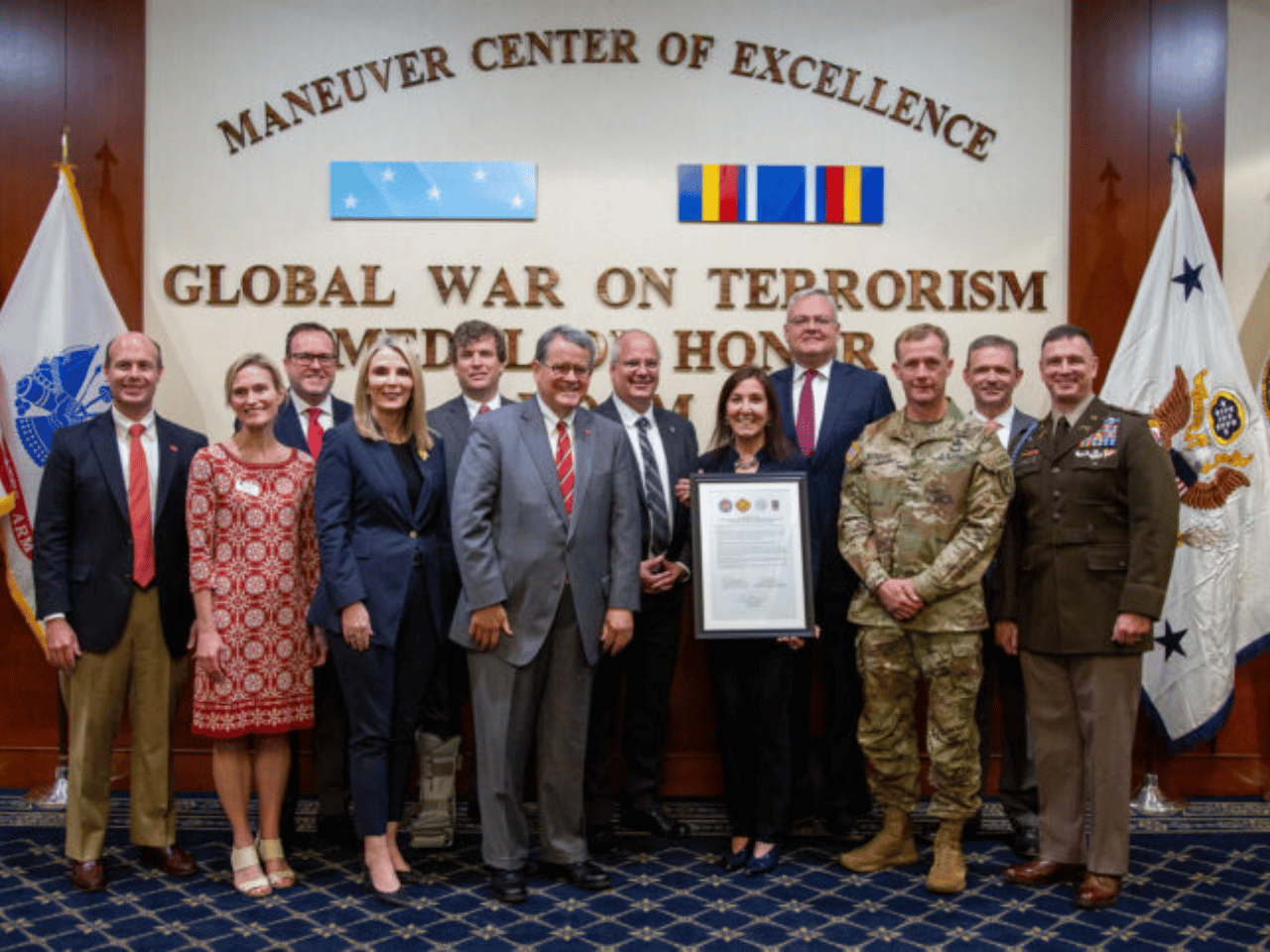 A group picture featuring staff from the U.S. Army and the University of Georgia.