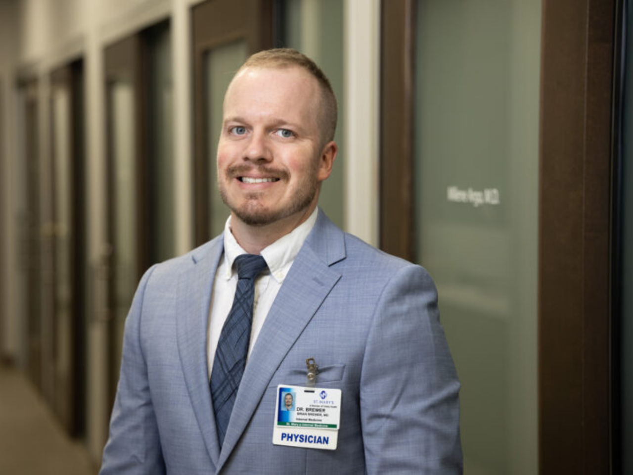 Dr. Brian Brewer in his offices at St. Mary’s Internal Medicine in Athens. Brewer is an alumnus of the AU/UGA Medical Partnership and is practicing internal medicine in the Classic City.