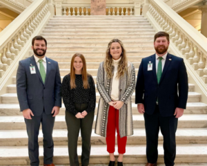 CAES interns on the Georgia State Capitol steps 