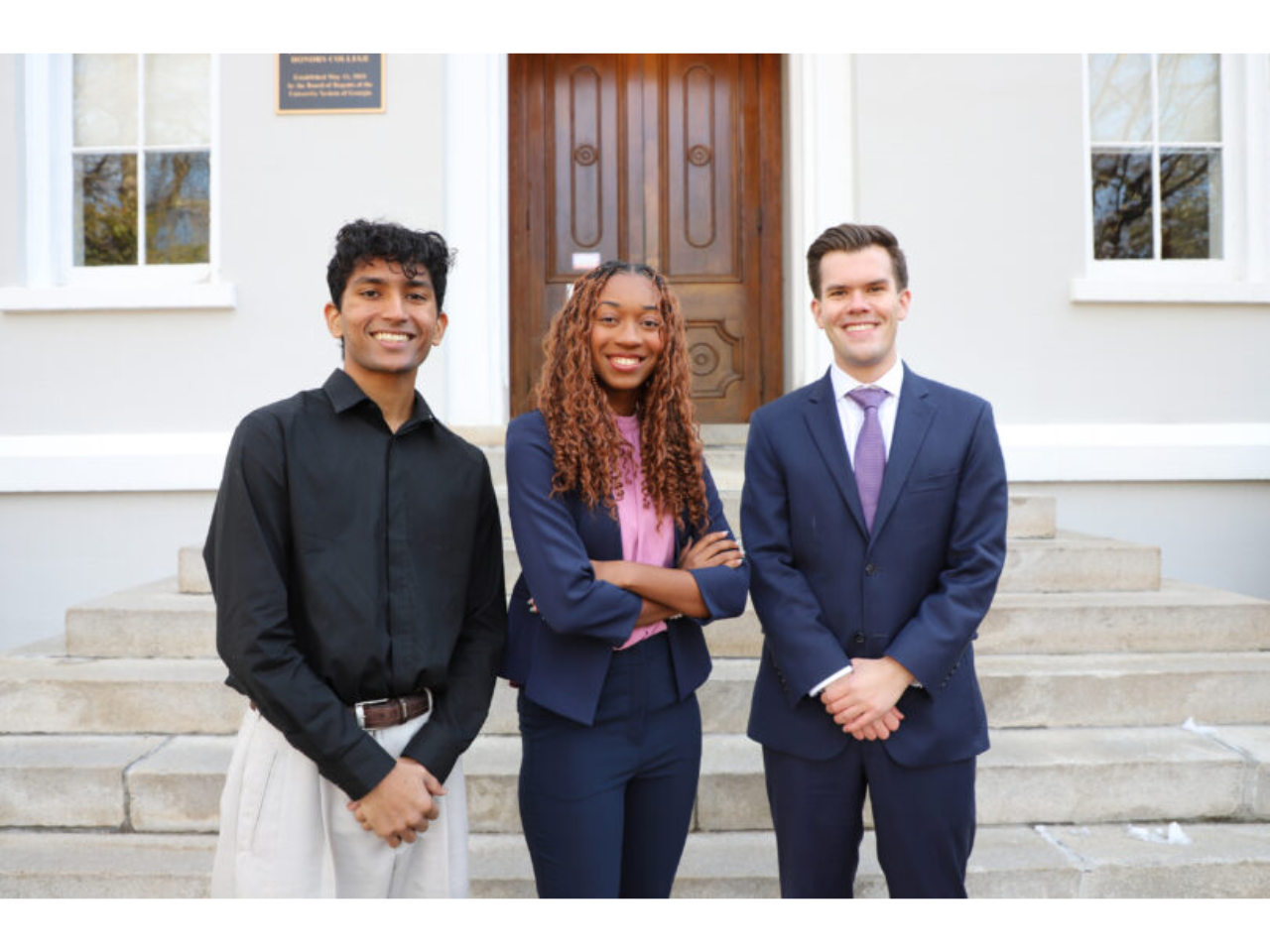 Aryan Thakur, Amanda Whylie and Garrett Williams (Photo by Stephanie Schupska)